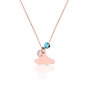 Heliophilia Silver Collar de Plata Esterlina 925 con Baño de Oro Rosa y Circonio
